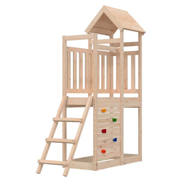 vidaXL Torre de Juego Marr&oacute;n Madera de pino macizo