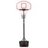 vidaXL Canasta de baloncesto polietileno blanco 216-250 cm