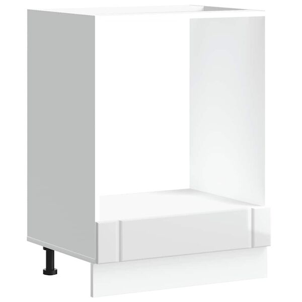 vidaXL Armario de horno Lucca blanco brillante