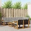 vidaXL Conjunto de sof&aacute;s de exterior 9 pcs Gris Natural y Claro