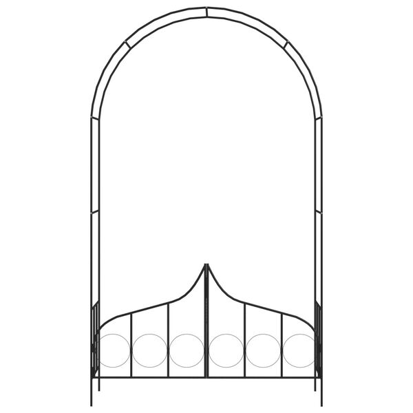 vidaXL Arco de jard&iacute;n con puerta hierro negro 138x40x238 cm