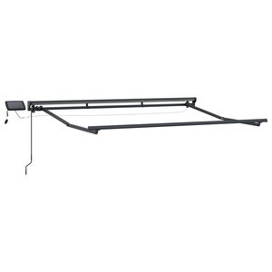 vidaXL Armaz&oacute;n de toldo manual con LEDs Antracita 2,5 x 2 m Aluminio