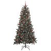 vidaXL &Aacute;rbol de Navidad artificial Verde 210 cm PVC, Pl&aacute;stico y Acero