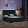 vidaXL Cama con almacenamiento y LED con LED Verde oscuro 180 x 200 cm