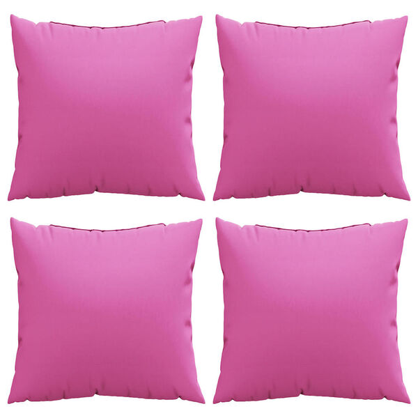 vidaXL Cojines Esparcidos Liso 4 pcs Rosa 60 x 60 cm Tela de poli&eacute;ster