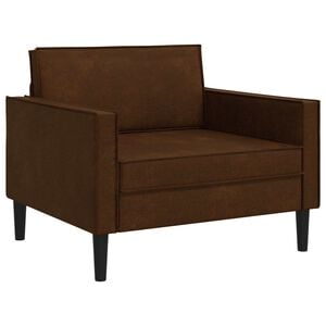 vidaXL Sill&oacute;n XL Marr&oacute;n Cuero de Suede Sint&eacute;tico