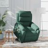 vidaXL Sillón masaje reclinable elevable terciopelo verde oscuro