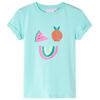 vidaXL Camiseta infantil verde menta claro 128