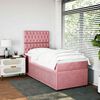 vidaXL Cama box spring con colch&oacute;n terciopelo rosa 90x190 cm