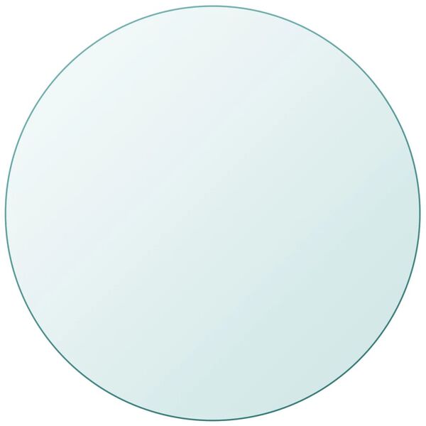 vidaXL Tablero de mesa de cristal templado redondo 700 mm