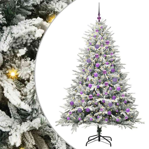 vidaXL &Aacute;rbol de Navidad Artificial Pre-iluminado con Juego de Bolas