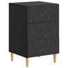 vidaXL Mesita de Noche Negro 43 x 39,5 x 66,5 cm Madera de ingenier&iacute;a