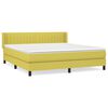 vidaXL Cama box spring con colch&oacute;n tela verde 180x200 cm