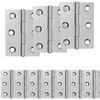 vidaXL Bisagra 12 uds. 44 x 31 x 5 mm Plateado Acero