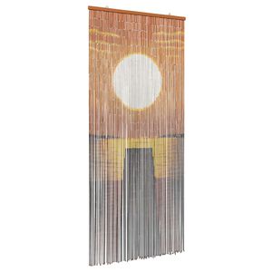 vidaXL Cortina de Puerta Insectos Multicolor 200 x 90 cm Bamb&uacute;
