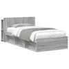 vidaXL Estructura de cama con almacenamiento Sonoma gris 100 x 200 cm