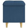 vidaXL Otomano de almacenamiento con coj&iacute;n Azul 40 x 40 x 45 cm tela