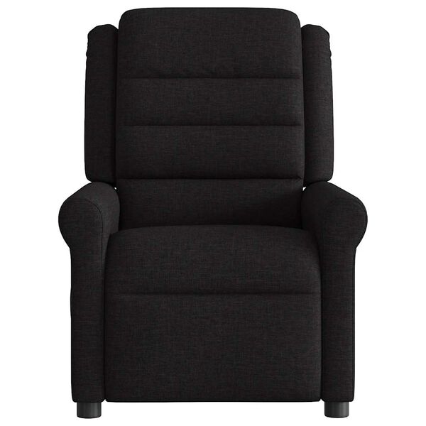 vidaXL Sill&oacute;n reclinable de masaje de tela negro