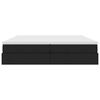 vidaXL Cama con almacenamiento y colch&oacute;n Negro 200 x 200 cm Poli&eacute;ster
