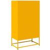 vidaXL Aparador de acero amarillo mostaza 68x39x123 cm