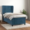 vidaXL Cama box spring con colch&oacute;n terciopelo azul oscuro 80x200 cm