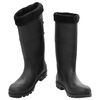 vidaXL Botas de agua con calcetines extra&iacute;bles negro n&uacute;mero 46 PVC