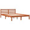 vidaXL Estructura de cama sin colch&oacute;n madera maciza marr&oacute;n 120x190 cm
