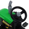 vidaXL Tractor de pedales para niños con remolque verde y negro