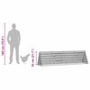 vidaXL Jaula para pollos Plateado 215 x 55 x 55 cm Acero Galvanizado