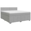 vidaXL Cama box spring con colch&oacute;n Gris Claro 140 x 200 cm Tela