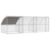 vidaXL Jaula para gallinas con 3 puertas 3 uds. Plateado 600x200x200cm