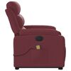 vidaXL Sillón de masaje eléctrico reclinable elevable tela rojo tinto