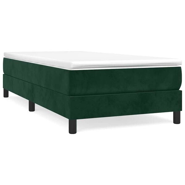 vidaXL Estructura de cama con somier terciopelo verde oscuro 80x200cm