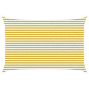 vidaXL Toldo Vela 3 x 4,5 m HDPE Rectangular Amarillo y blanco