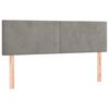 vidaXL Cama box spring colch&oacute;n y LED terciopelo gris claro 140x200 cm