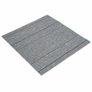 vidaXL Azulejo de alfombra Gris Claro con Rayas 50 x 50 cm 36 uds.