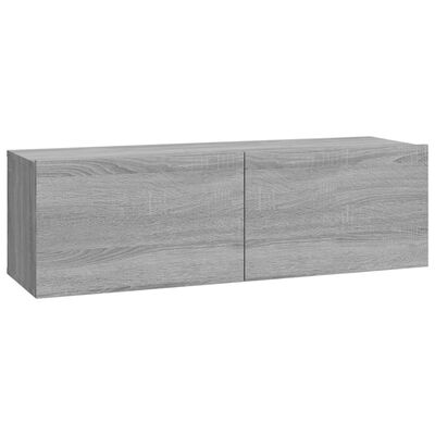 vidaXL Muebles de TV 4 piezas gris Sonoma 100x30x30 cm