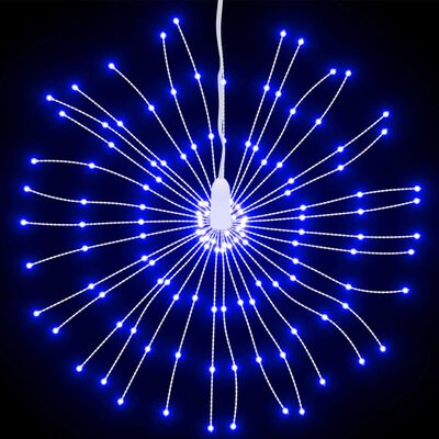 vidaXL Luces de Navidad de estrellas 8 uds 140 LED azul 17 cm