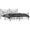 vidaXL Estructura cama sin colch&oacute;n con estribo metal negro 183x213 cm