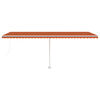 vidaXL Toldo de pie retr&aacute;ctil manual naranja y marr&oacute;n 600x350 cm