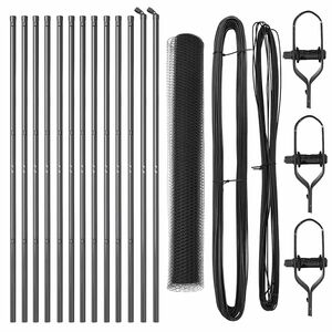 vidaXL Poste de Valla Gris 25 x 1,4 m (malla de 13 mm) Acero y PVC