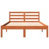vidaXL Cama sin colch&oacute;n madera maciza de pino marr&oacute;n cera 120x200 cm