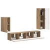 vidaXL Conjunto de mueble de TV 4 pcs Roble artesanal