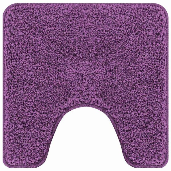 vidaXL Alfombra antideslizante para ba&ntilde;o con corte para inodoro Morado