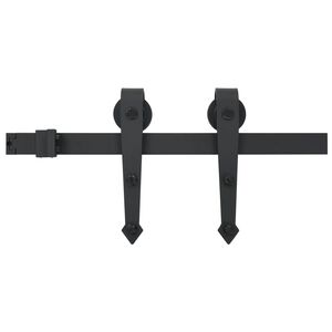 vidaXL Kit de herrajes para puertas correderas SKIEN acero negro 200cm