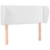 vidaXL Cabecero de cuero sint&eacute;tico blanco 103x23x78/88 cm