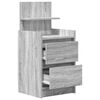 vidaXL Mesilla de noche con 2 cajones gris Sonoma 38x34x80 cm