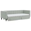 vidaXL Sof&aacute; cama nido con cajones terciopelo gris claro 80x200 cm
