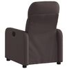 vidaXL Sill&oacute;n reclinable el&eacute;ctrico tela marr&oacute;n oscuro