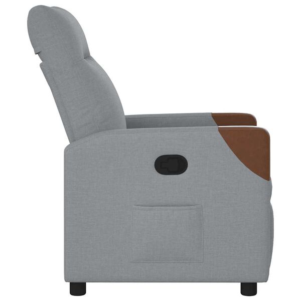 vidaXL Sill&oacute;n reclinable de tela gris claro
